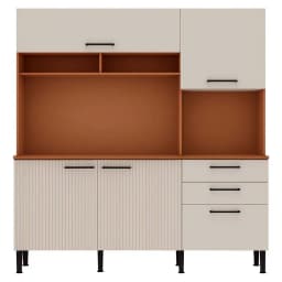 Kit Cocina Fiori Cafe 4 Puertas 3 Cajones