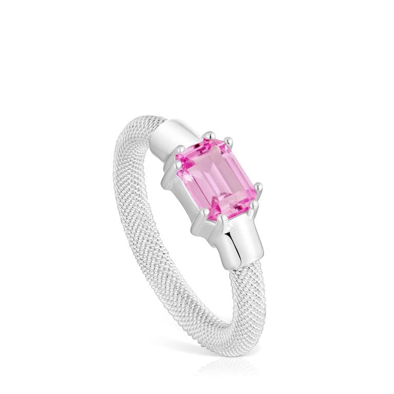 Anillo de Plata y Zafiro Mujer 14