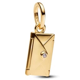 Charm Colgante de Carta y Sobre, que se Pueden Abrir y Grabar Mujer