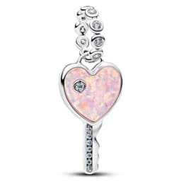 Charm Colgante Llave de Corazon Opalescente Mujer
