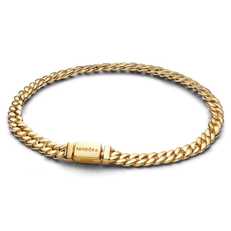 Brazalete de Cadena Cubana Dorado 16