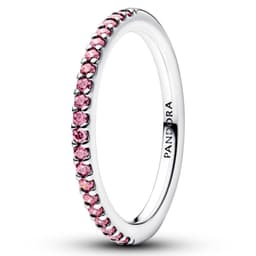 Anillo Banda Rosa Brillante 52