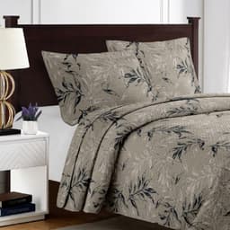 Cubrecama Quilt Breda Con Fundas De Almohada Beige 2 PLAZAS