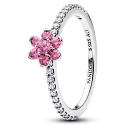 Anillo Margarita Rosada Reluciente Mujer 50