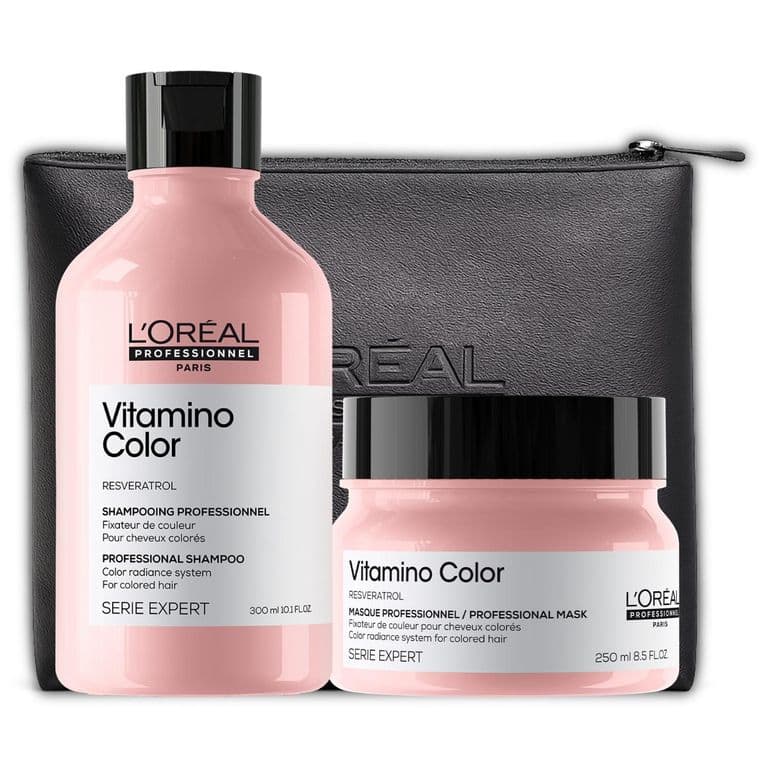 Set Profesional Cuidado del Color Shampoo 300ml + Mascara 250ml Vitamino Color