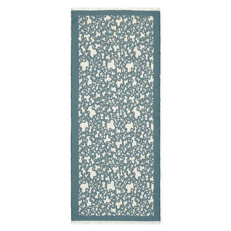 Panuelo Foulard Turquesa Kaos Devore Azul