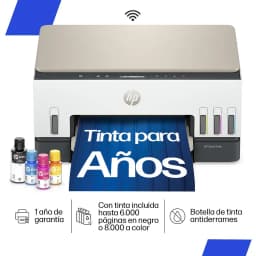 Impresora Multifuncional Smart Tank 712 con Tanques de Tinta a Color, Wi-Fi, Duplex (Impresion a doble cara)