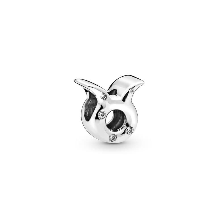 Charm Tauro Resplandeciente De Plata Mujer Plateado