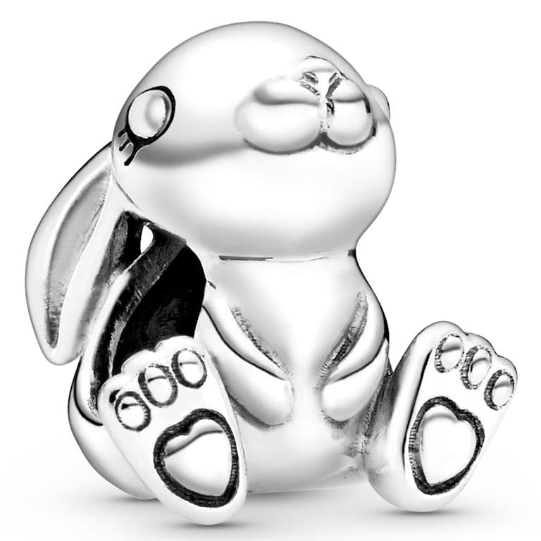 Charm Nini El Conejo De Plata Mujer Plateado