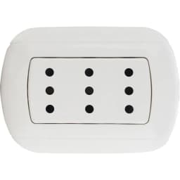 Tomacorriente Triple 10 A Blanco