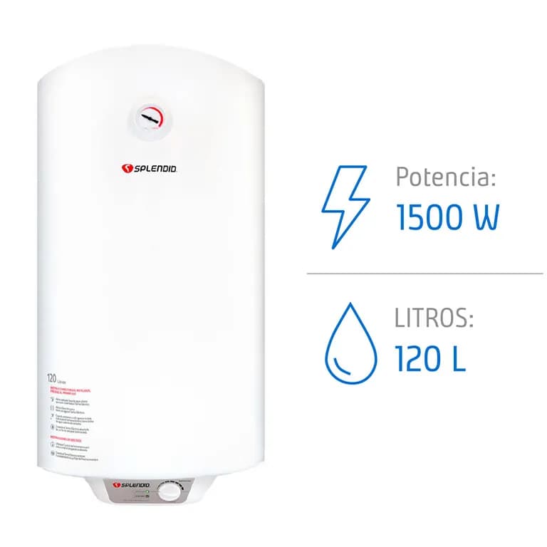 Termo Electrico 120 Litros 1500 W de Muro