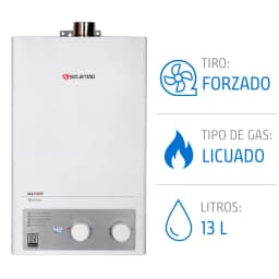 Calefont 13 Litros Gas Licuado Tiro Forzado Ionizado