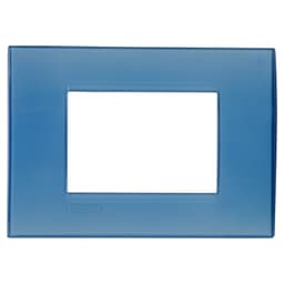 Placa Rectangular 3 Modulos Azul