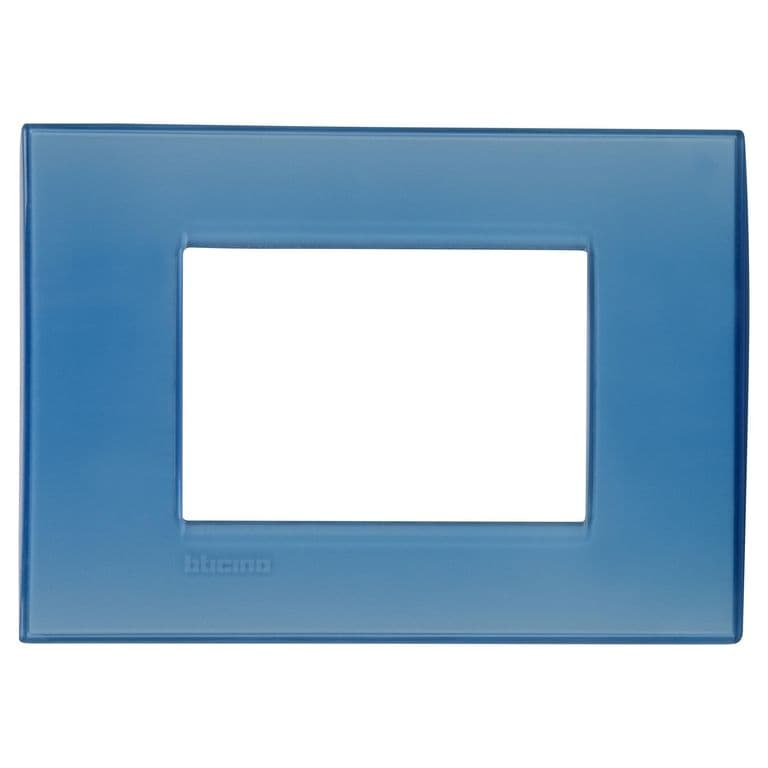 Placa Rectangular 3 Modulos Azul