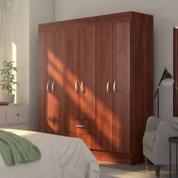 Closet 6 Puerta(s) 2 Cajon(es) 2 Repisa(s) 165x180x47 cm Cafe