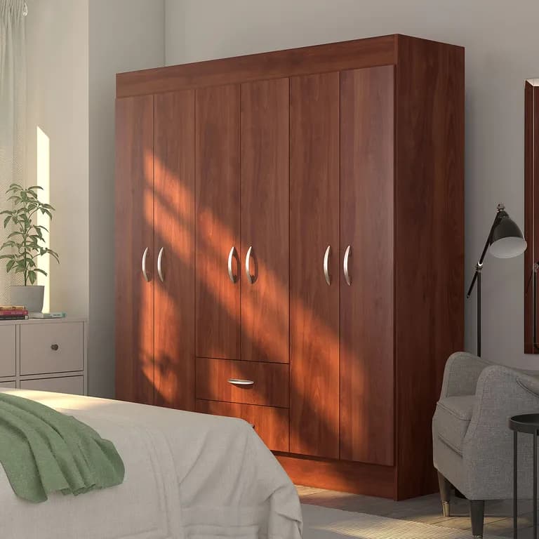 Closet 6 Puerta(s) 2 Cajon(es) 2 Repisa(s) 165x180x47 cm Cafe
