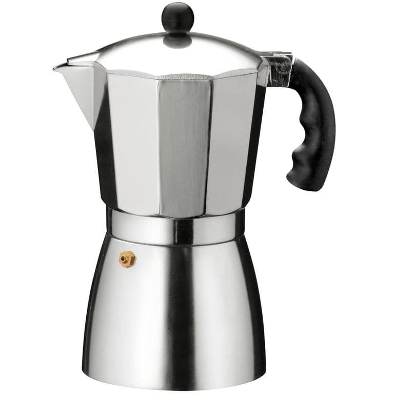 Set de 12 Cafeteras Aluminio Plateado