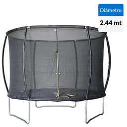Cama Elastica y Malla Proteccion 244x256x244 cm Ngro
