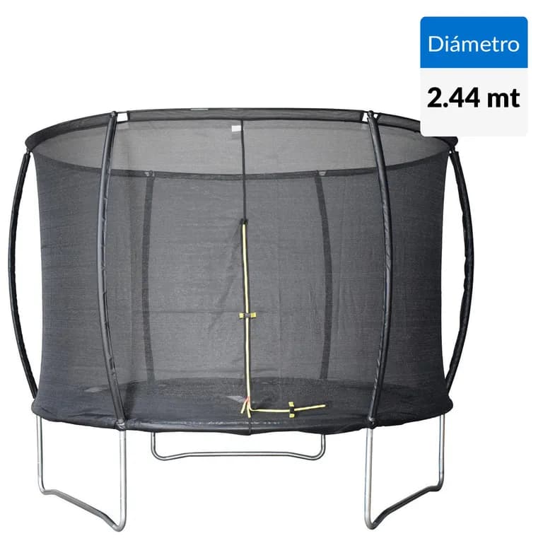 Cama Elastica y Malla Proteccion 244x256x244 cm Ngro