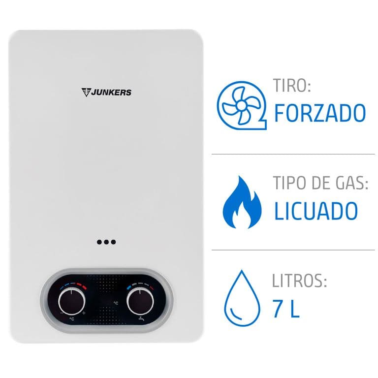 Calefont 7 Litros Gas Licuado Tiro Forzado Microturbina