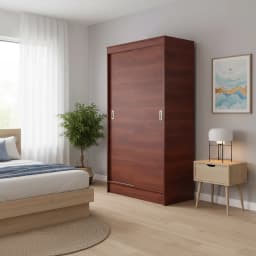 Closet Caburga 2 Puerta(s) 4 Repisa(s) 100x180x51 cm Cerezo