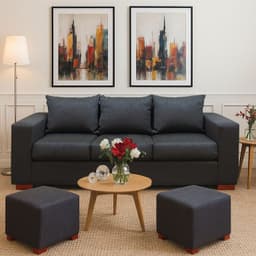 Sofa 3 cuerpos + 2 pouf Marengo