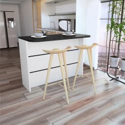 Barra cocina MQZ Chocolate/Blanco