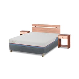Cama Americana Excellence Plus 2 Plazas Base Dividida + Muebles Olmo