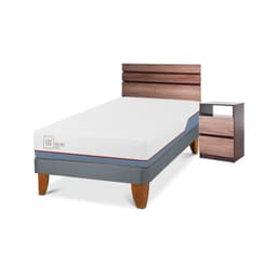 Cama Europea Excellence Plus 1.5 Plazas + Muebles