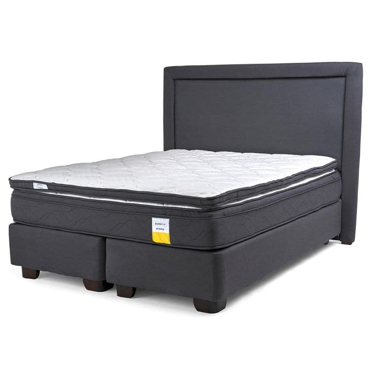 Cama Americana Eurotop 2 Plazas Plus Bd 150X200 Cm + Topper + Respaldo