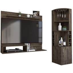 Bar Esquinero + Panel Tv 55" Conac