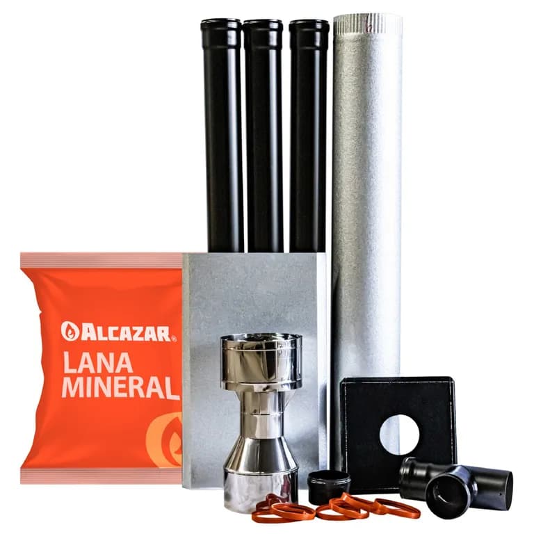 Kit Instalacion Estufa Pellet Vertical Primer Piso