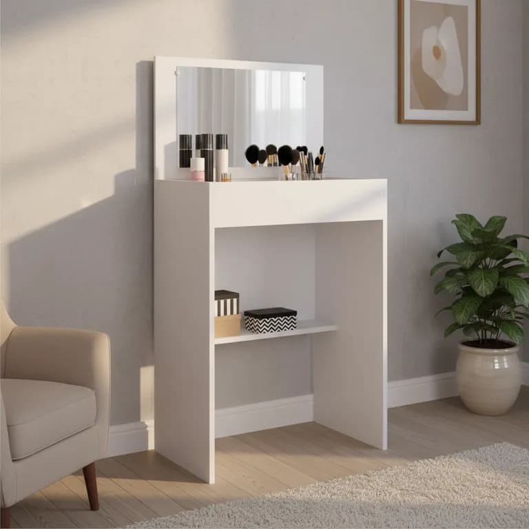 Tocador con Espejo Amore 57x116,4x37 cm Blanco