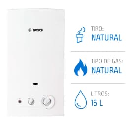 Calefont 16 Litros Gas Natural Tiro Natural Ionizado