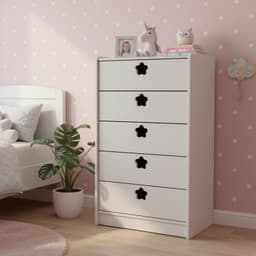 Cajonera 5 Cajon(es) Blanco Flor 60x115x40 cm Blanco