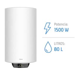 Termo Digital Eco Vertical Electrico 80 Litros 1500 W de Muro