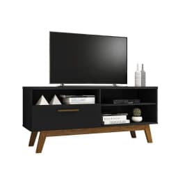 Rack TV 55" Paladio Negro 59x136x38 cm
