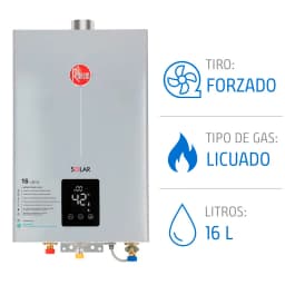 Calefont 16 Litros Gas Licuado Tiro Forzado Ionizado