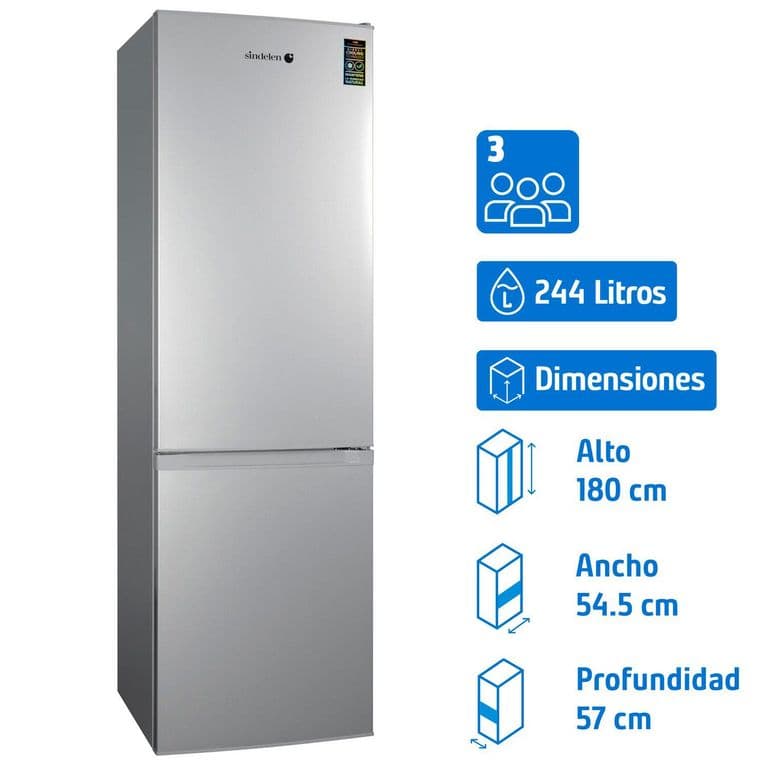 Refrigerador Bottom Freezer Frio Directo 244 Litros Inox RD-2450SI