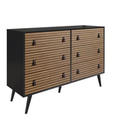 Comoda 6 Cajon(es) Amber 136x90x45 cm Negro/ Brise