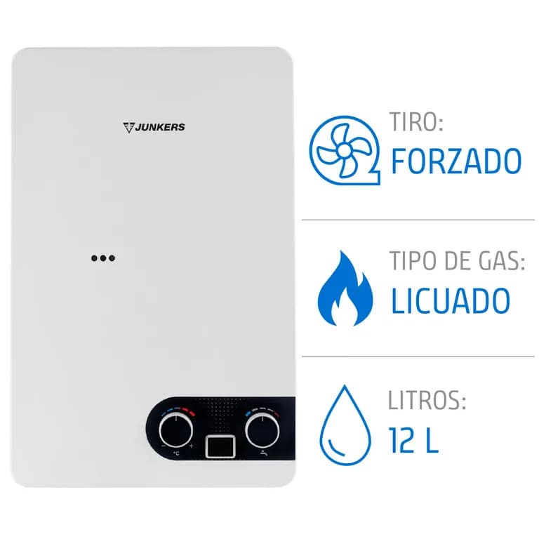 Calefont 12 Litros Gas Licuado Tiro Forzado Microturbina