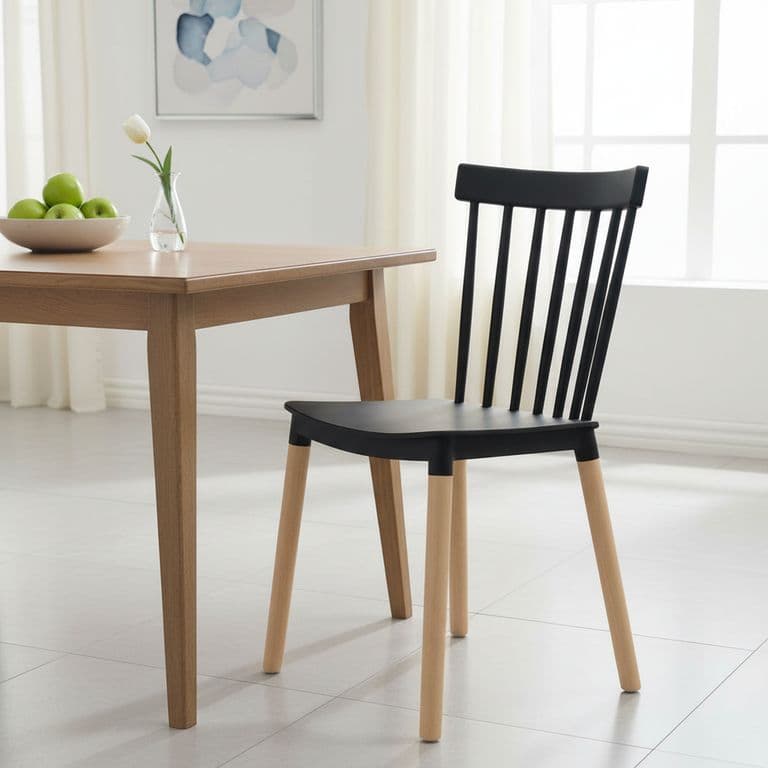 Pack 4 Sillas Style Negro 83x43x42 cm