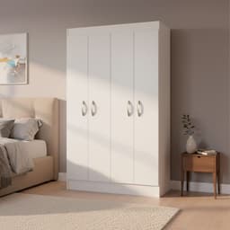 Closet Bagua 4 Puerta(s) 3 Repisa(s) 95x170x38 cm Blanco