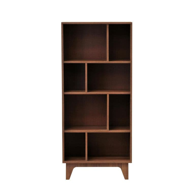 Librero Domino Maxi Melamina 3 Nivel(es) 29.5x135.5x30 cm Nogal