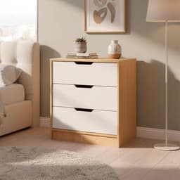 Comoda 1 Cajon(es) Misuri 61.3x68x9 cm Carvalo-Blanco