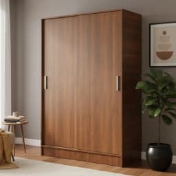 Closet Corredera 2 Puerta(s) 5 Repisa(s) 120x180x55 cm Nogal