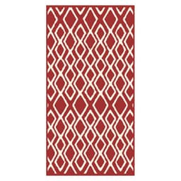 Alfombra 23x160 cm Poliester Rojo