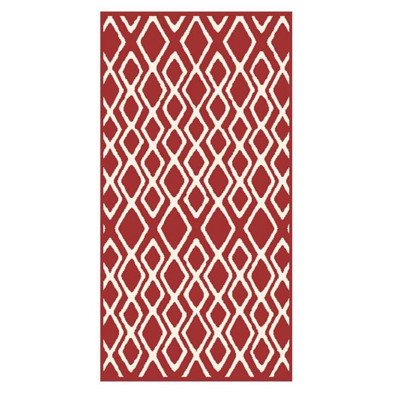 Alfombra 23x160 cm Poliester Rojo