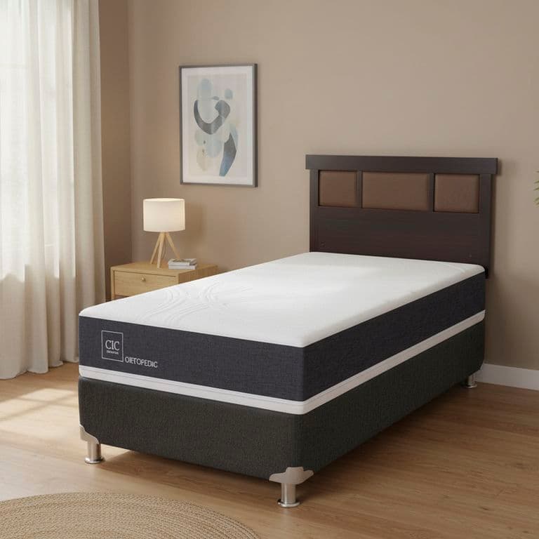 Box Spring 1 plaza Box Spring New Ortopedic B5 Negro