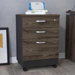 Archivador 3 cajones Home Office negro